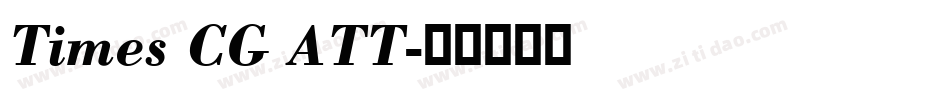 Times CG ATT字体转换